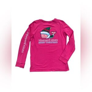 Vineyard Vines Size XL, 16, Pink Christmas Elf Pocket Tee